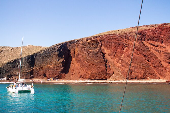Santorini Sailing Catamaran Daily Cruises w/ Greek BBQ @Thirasia - Thirasia is where swimming and lunch come together