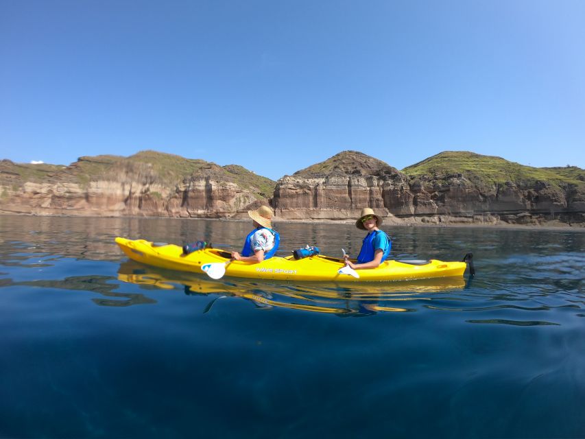 Santorini: Sea Caves Kayak Trip with Snorkeling and Picnic - Key points to know before you book
