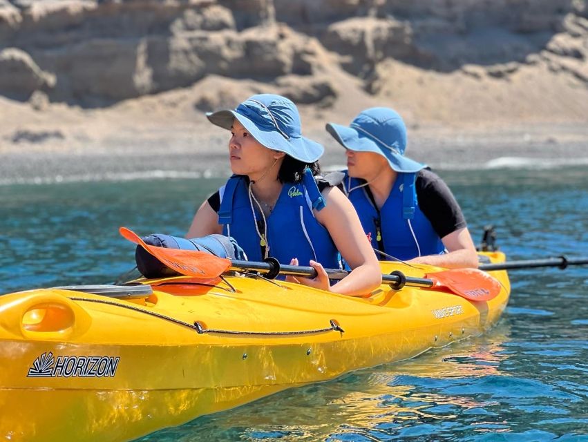 Santorini: Sea Caves Kayak Trip with Snorkeling and Picnic - Who should book this Santorini kayak trip