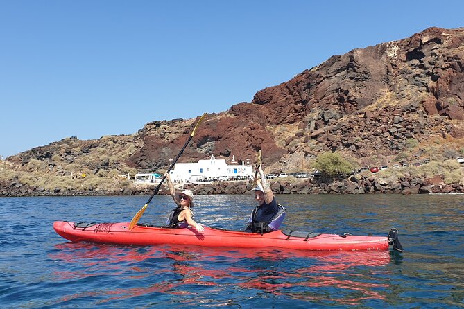Santorini Sea Kayak - South Discovery, Small Group incl. Sea Caves and picnic - Starting beside Akrotiri Beach