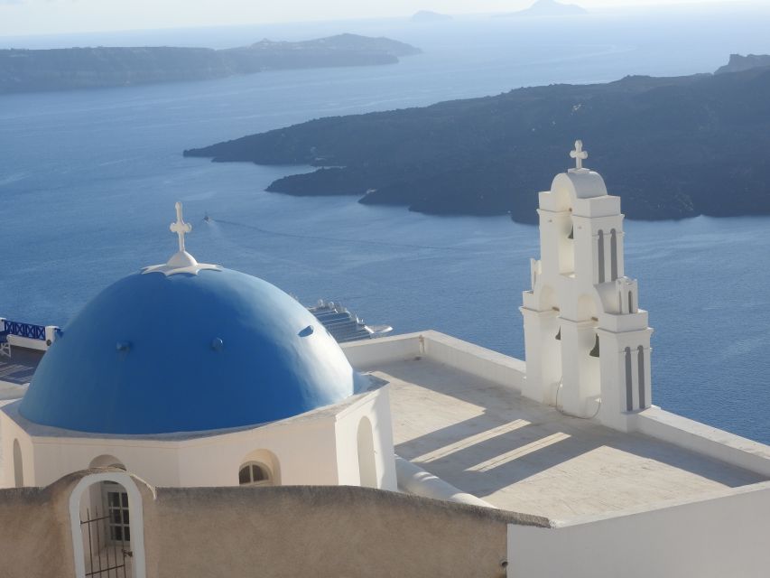 Santorini: Small-Group Highlights Tour of Venetian Castles - Pyrgos gives you the first wide island view