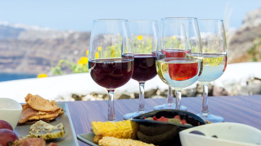 Santorini: Small Group Tour of 3 Local Wineries - What the four-hour schedule feels like