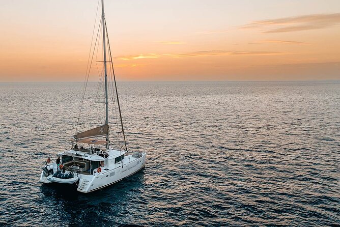 Santorini Sunset Sailing Cruise: Dinner, BBQ, Open Bar, Transfers - Mesa Pigadia combines swimming, snorkeling, and dinner
