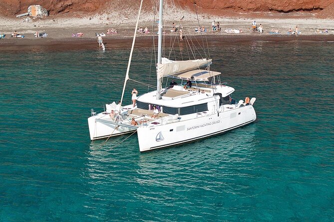 Santorini Sunset Sailing Cruise: Dinner, BBQ, Open Bar, Transfers - Leaving Vlychada Port at 3:00pm