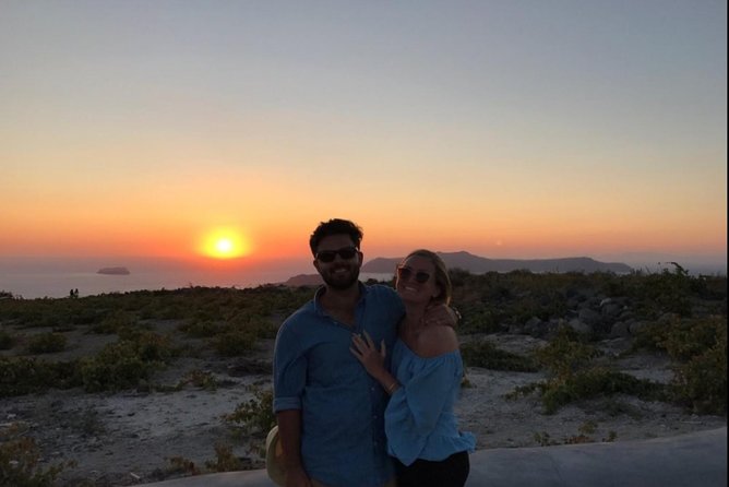 Santorini Sunset Wine Tour with Santo Winery Views - Santo Wines and the sunset finish