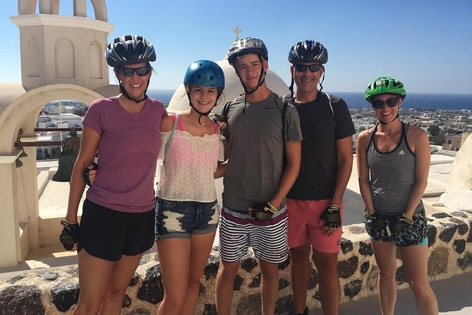 Santorini Tour on Electric Bikes & Scooters - Emporio’s Castelli and narrow old lanes