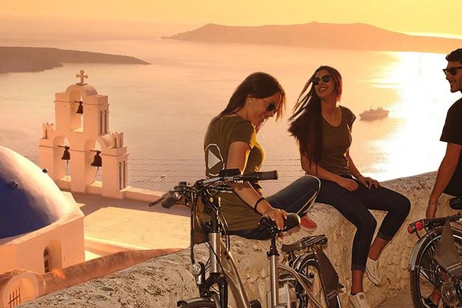 Santorini Tour on Electric Bikes & Scooters - The Caldera viewpoint and Santorini’s quieter side