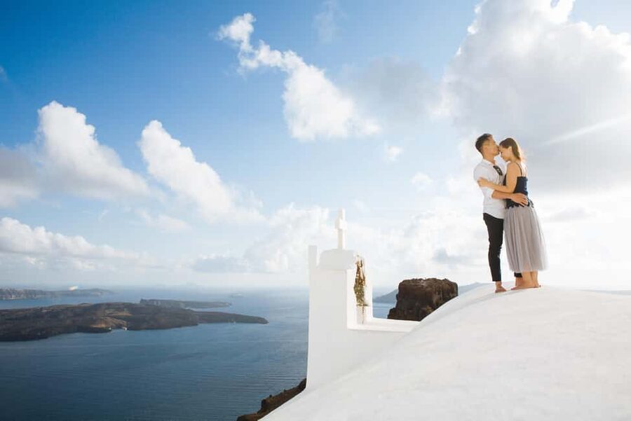 Santorini Unfiltered: Luxury Photoshoot with a Photographer - The value of $203 for two people