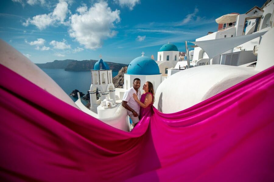 Santorini: Unique Flying Dress Photoshoot Experience - Key points to know before you book