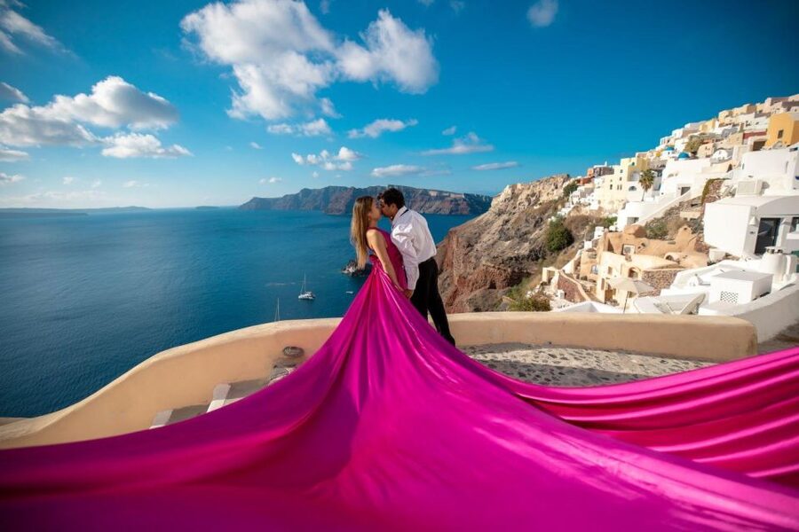 Santorini: Unique Flying Dress Photoshoot Experience - The people behind the camera