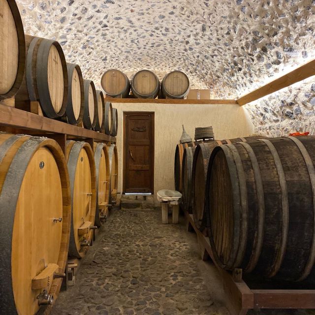 Santorini: Wine Tasting and Cave Settlement Tour - The winery visit and four Santorini wines