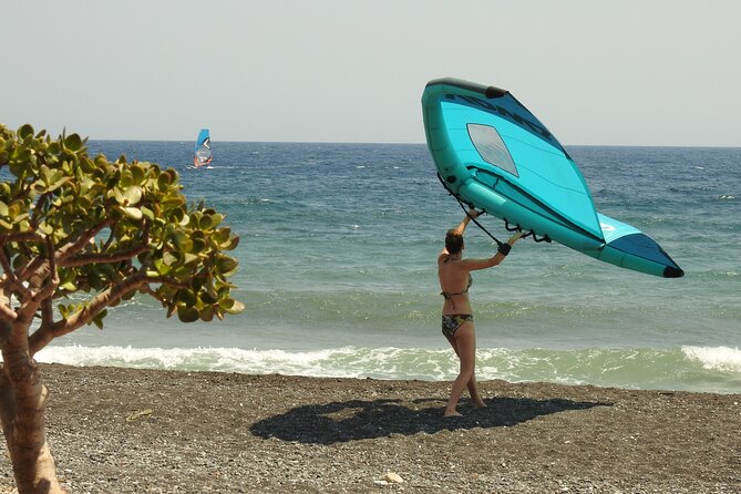 Santorini Wing Foil Surf Lesson for Beginners - Beach practice before the board