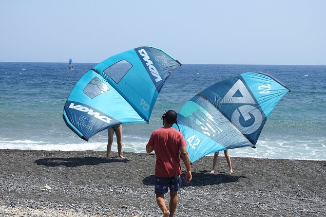 Santorini Wing Foil Surf Lesson for Beginners - Moving into the water and learning water starts