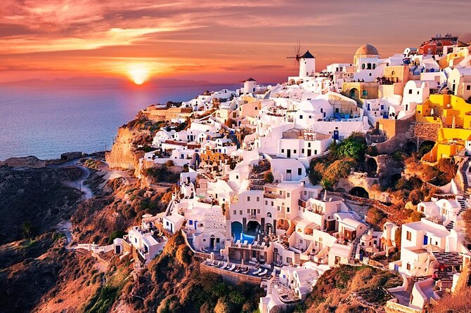 Santorini Winter Panorama - Profitis Ilias for the island from above