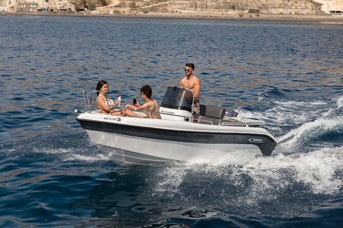 Self-Drive License-Free Boat Rental in Santorini from Vlichada - Fuel is the cost detail you should not miss