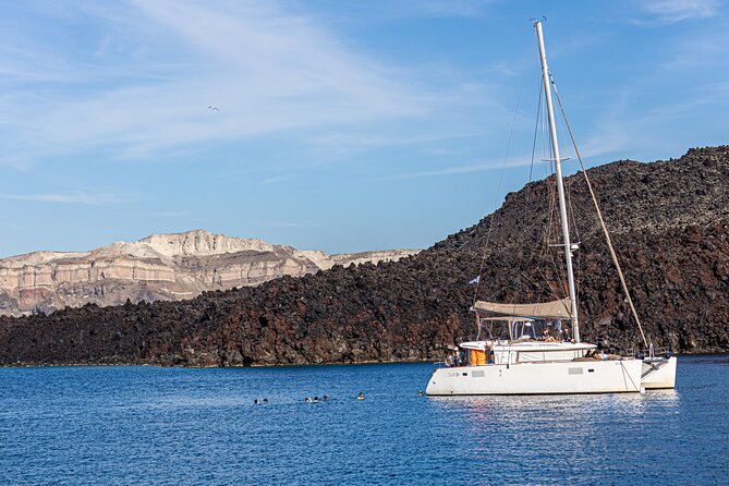 Semi Private Santorini Catamaran Tour - Santorini from the water, not from a crowded overlook