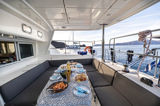 Semi Private Santorini Catamaran Tour - Nea Kameni gives the trip its best swim