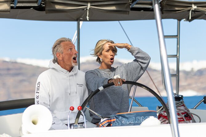 Semi Private Santorini Catamaran Tour - The crew makes a difference on a small boat