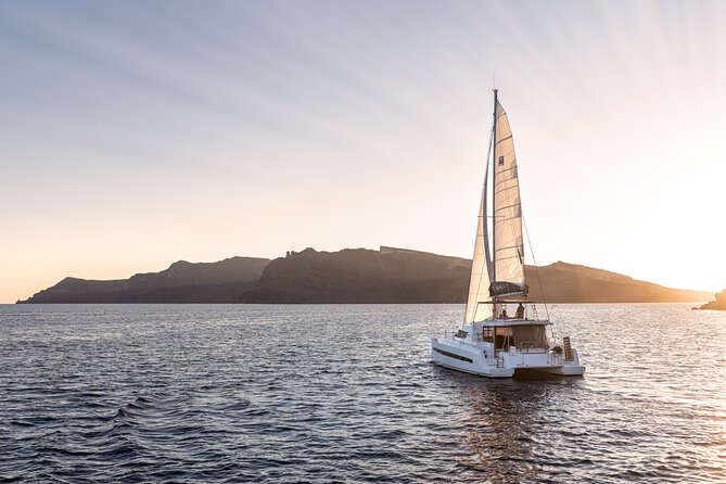 Shared Catamaran Half Day Cruise in Santorini - Sailing from Athinios Port on the SeaDream