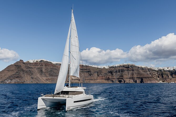 Shared Catamaran Half Day Cruise in Santorini - Swimming near Nea Kameni and Palea Kameni