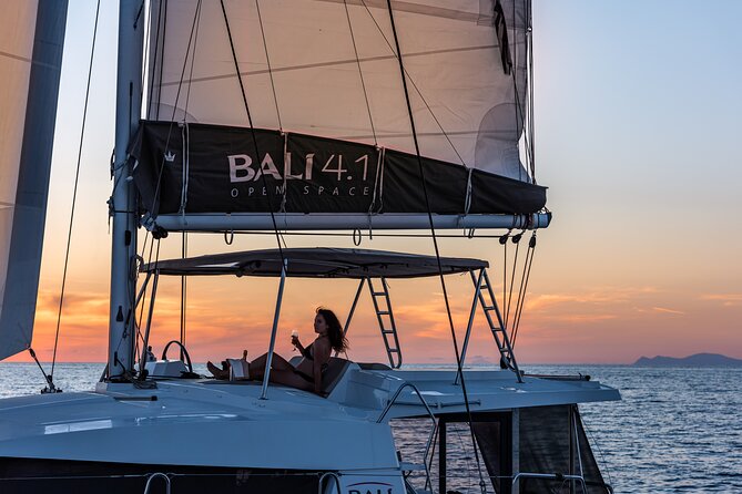 Shared Catamaran Half Day Cruise in Santorini - What the boat experience is like