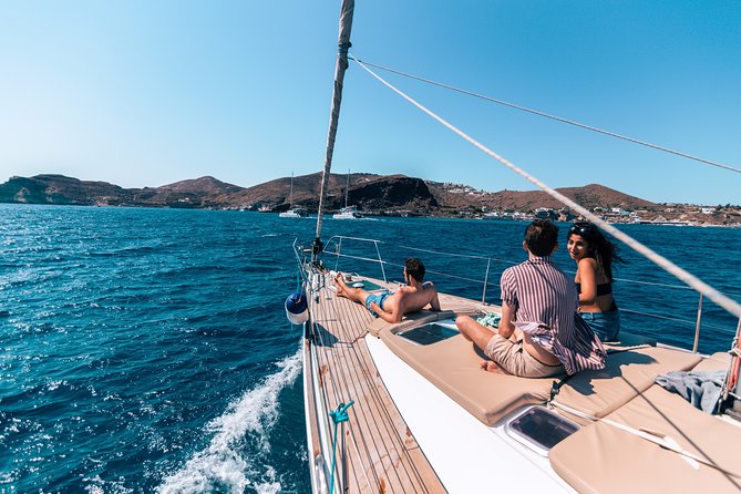 Sunset Caldera Sailing Cruise - Leaving Vlychada Marina