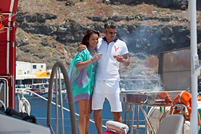 Sunset Sailing Catamaran Cruise in Santorini with BBQ and Drinks - Why this catamaran works well for a Santorini day
