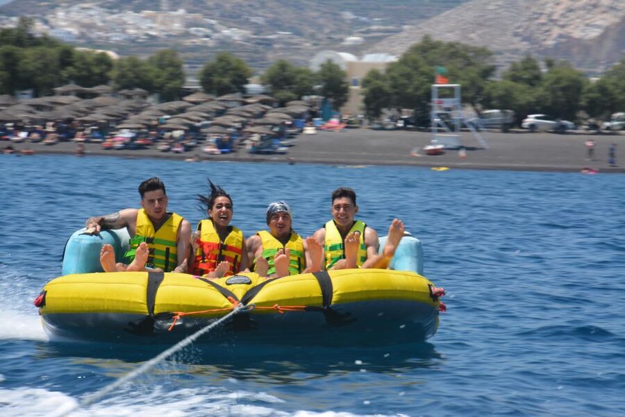 Thrill Waves Tubing at Perivolos Beach, Santorini - What the 10-minute session actually feels like